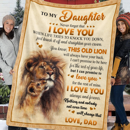 Special Gift For Daughter Blanket - A Gentle Hug From Dad