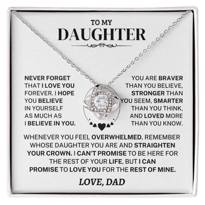GIFT TO MY DAUGHTER FROM DAD - Premium Love Knot Necklace