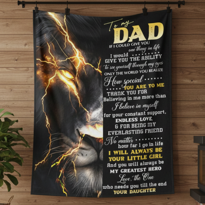 Special Gift For Dad Blanket - From Daughter