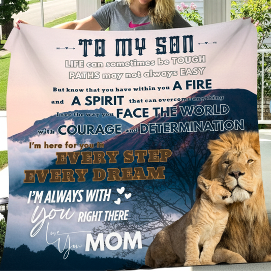 Special Gift For Son Blanket - A Warm Embrace From Mom
