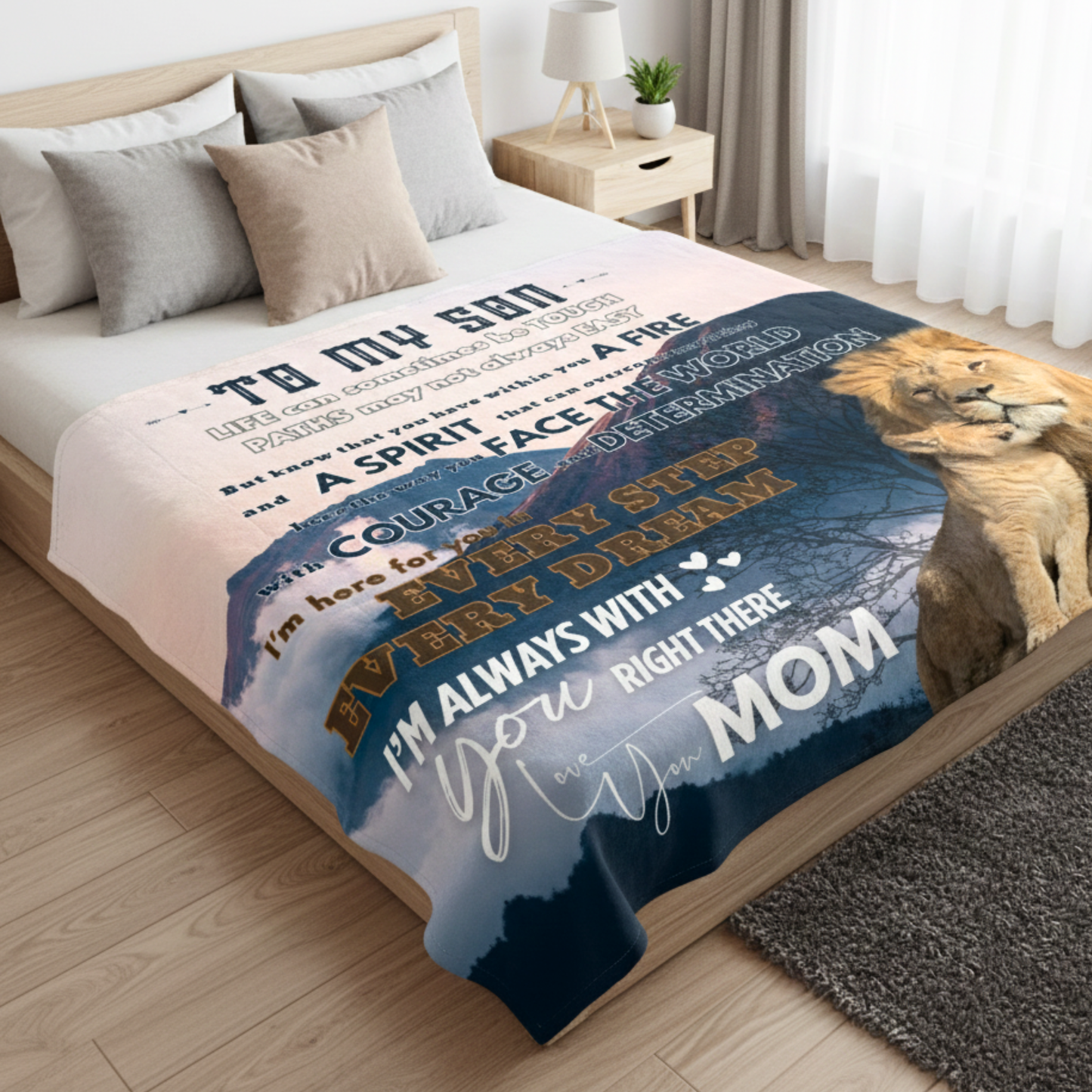 Special Gift For Son Blanket - A Warm Embrace From Mom