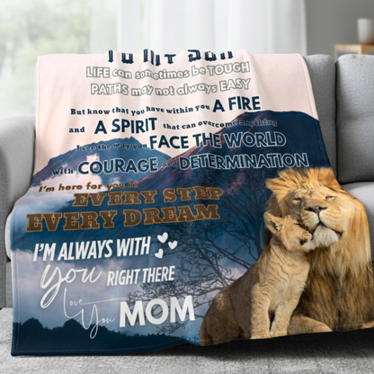 Special Gift For Son Blanket - A Warm Embrace From Mom