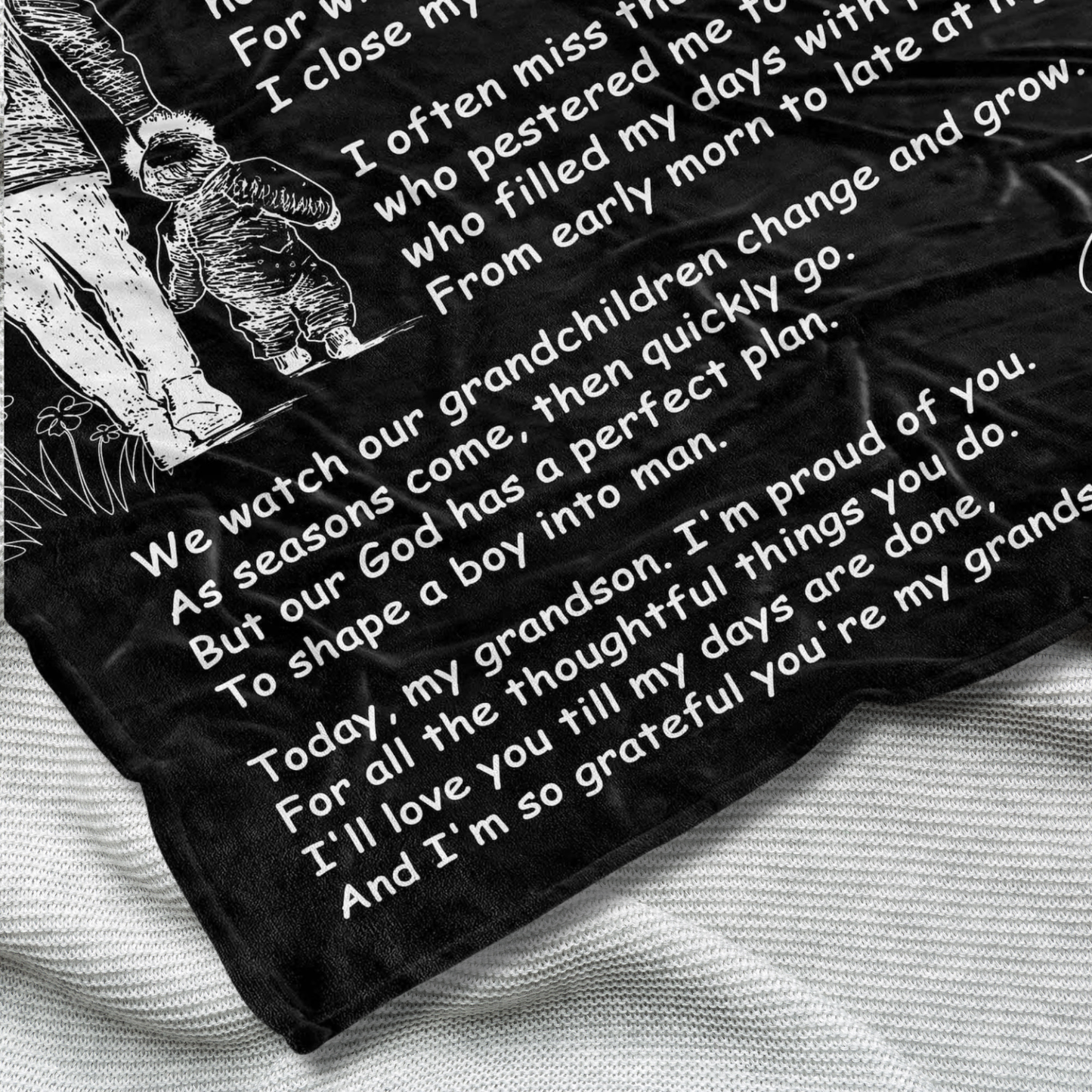 Special Gift For Grand Son Blanket - From Grandpa