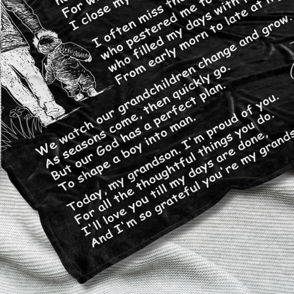 Special Gift For Grand Son Blanket - From Grandpa