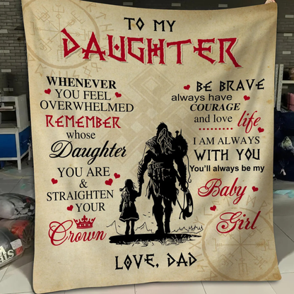 Special Gift For Daughter Blanket - From Dad
