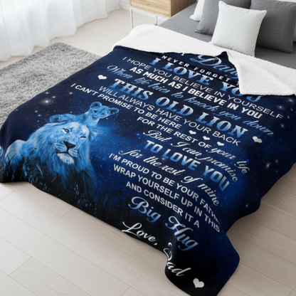 A Gift to Daughter Blanket – Wrapped in Love from Dad