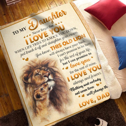 Special Gift For Daughter Blanket - A Gentle Hug From Dad