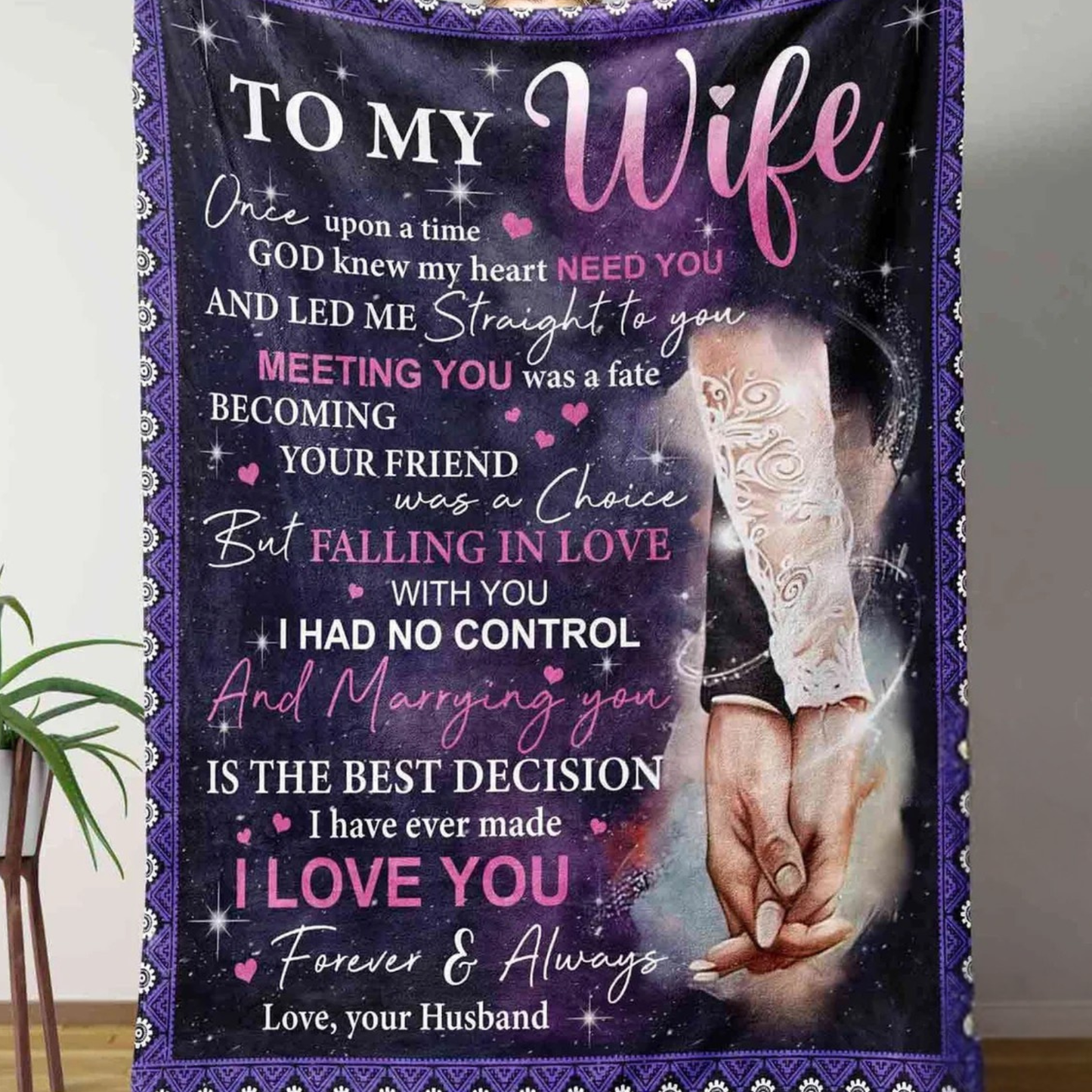 Special Gift For Wife Blanket - From Husband (SKU26B-01179)
