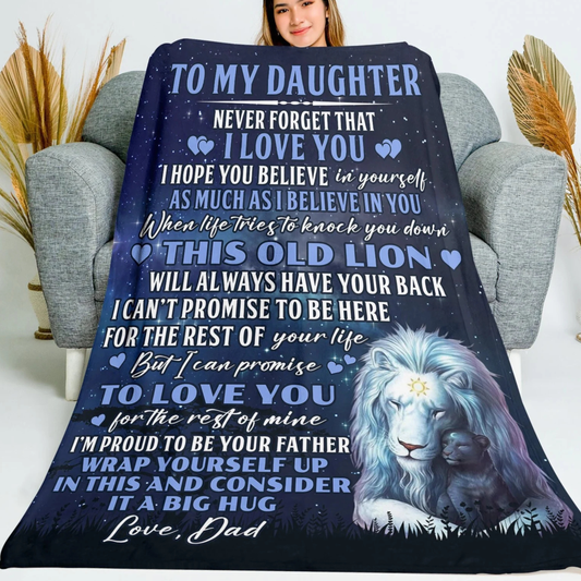 Special Gift For Daughter Blanket - A Warm Embrace From Dad
