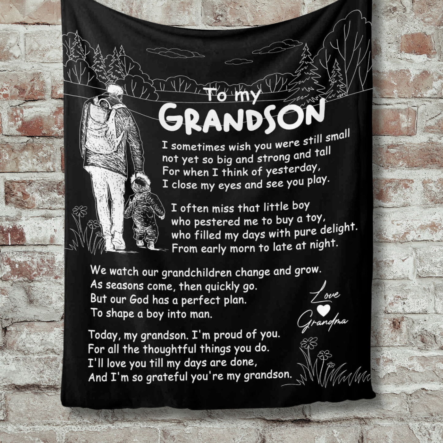 Special Gift For Grand Son Blanket - From Grandpa