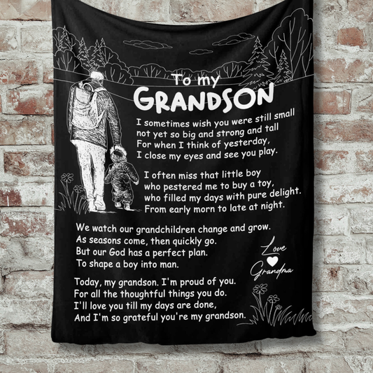 Special Gift For Grand Son Blanket - From Grandpa