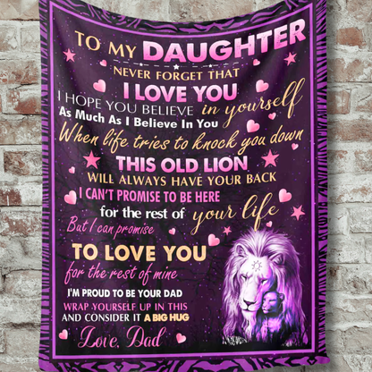 Special Gift For Daughter Blanket - From Dad
