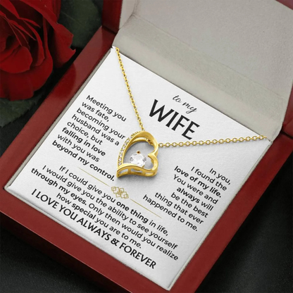 TO MY WIFE - GIFT FROM HUSBAND Forever Love Necklace