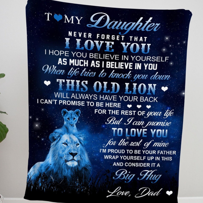 A Gift to Daughter Blanket – Wrapped in Love from Dad