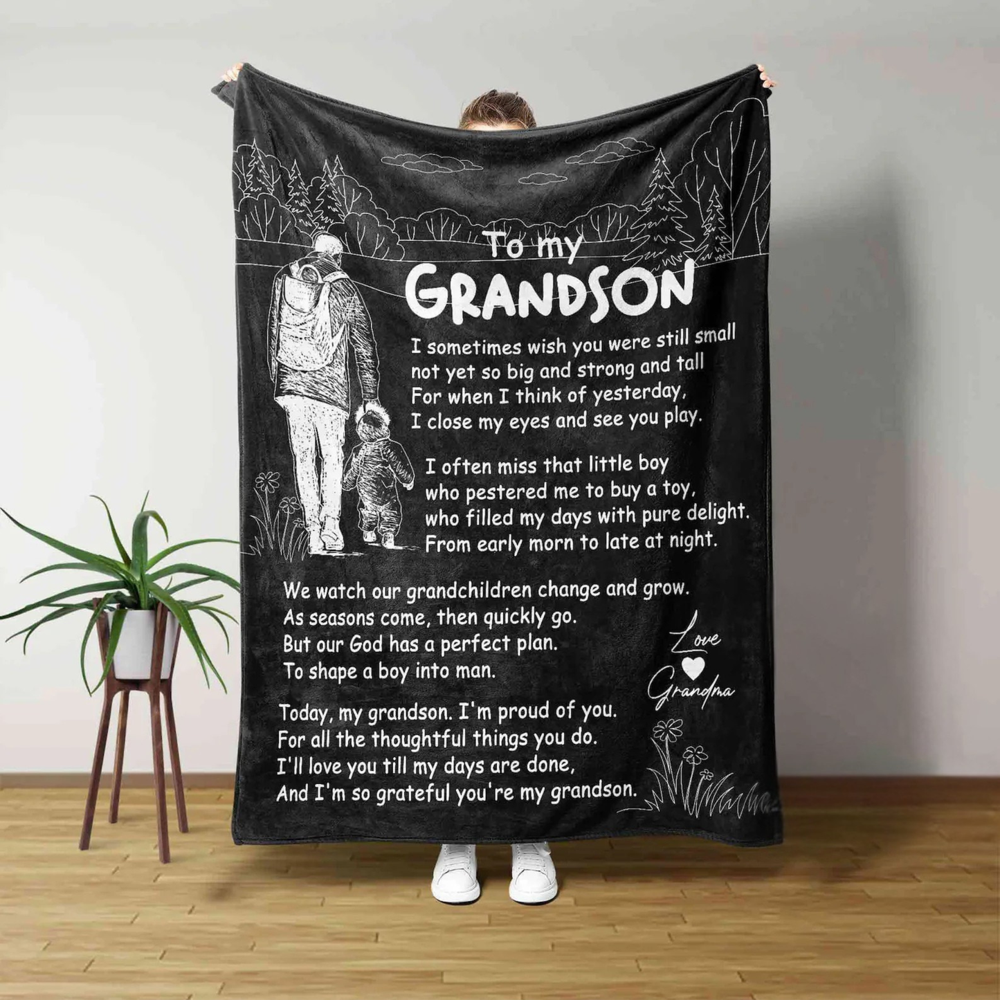 Special Gift For Grand Son Blanket - From Grandpa