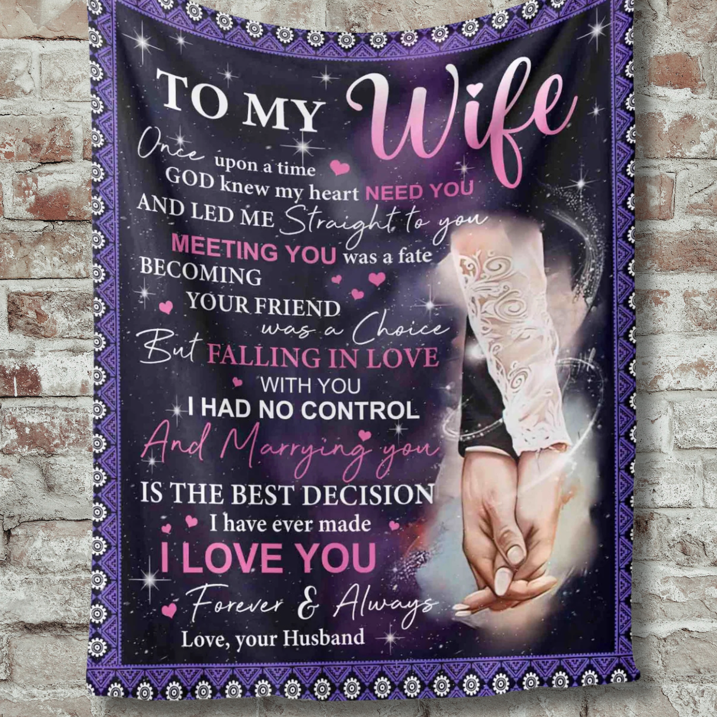 Special Gift For Wife Blanket - From Husband (SKU26B-01179)