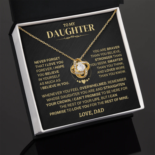 GIFT TO MY DAUGHTER FROM DAD - Premium Love Knot Necklace