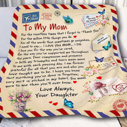 Special Gift For Mom Blanket - From Daughter