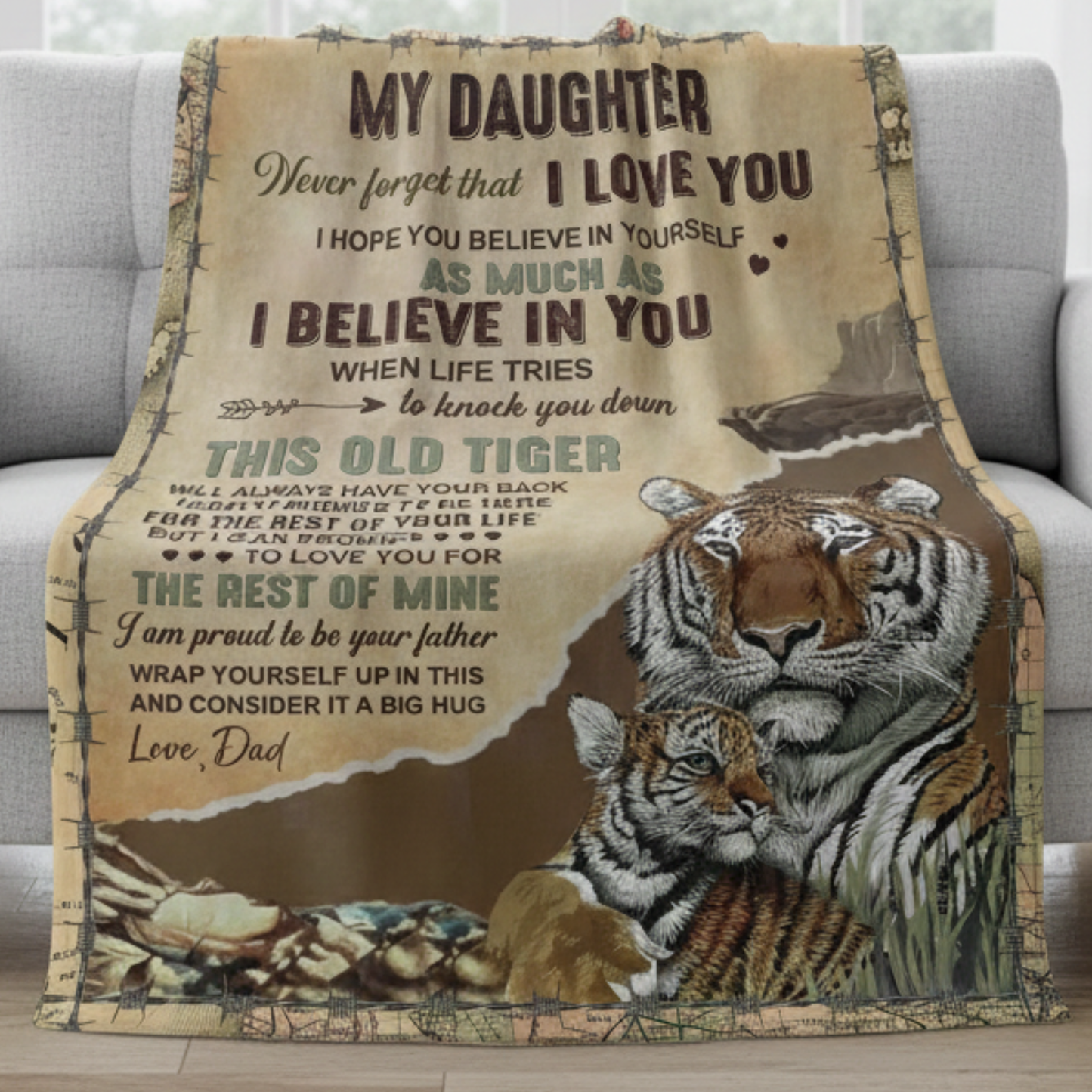 Special Gift For Daughter Blanket - A Soft Warmth From Dad