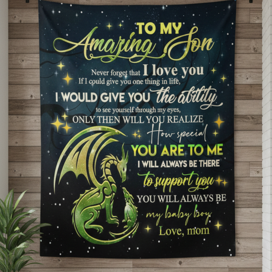 To My Beloved Son Blanket – A Special Reminder of Love from Mom