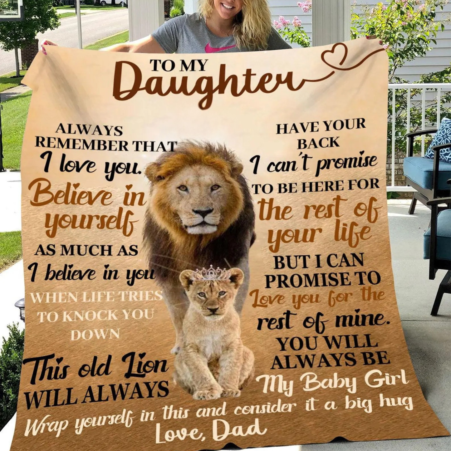 Special Gift For Daughter Blanket - From Dad