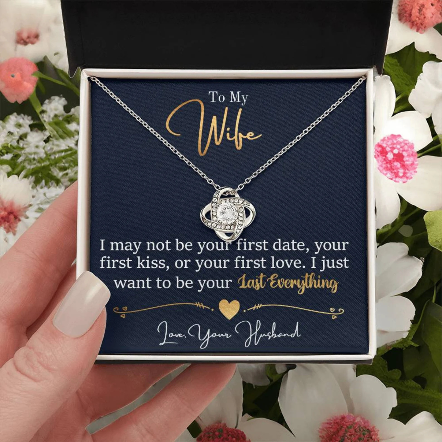 TO MY WIFE FROM HUSBAND  - Love Knot Necklace