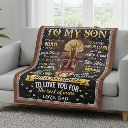 Special Gift Blanket To My Dear Son – A Gentle Hug from Dad (SKUB12-61)