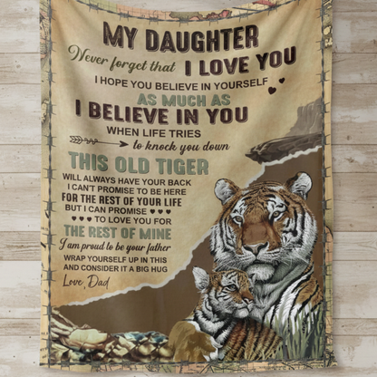 Special Gift For Daughter Blanket - A Soft Warmth From Dad