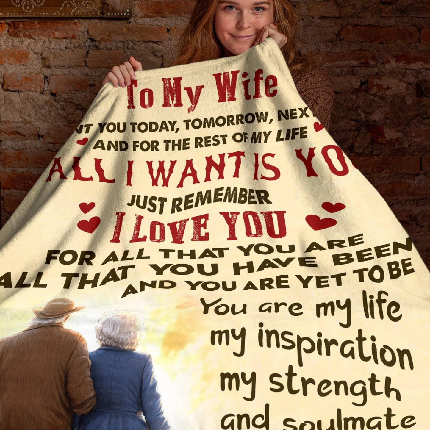 Special Gift For Wife Blanket - From Husband (SKU26B-0191)