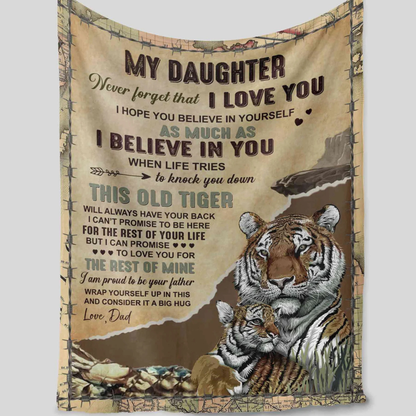 Special Gift For Daughter Blanket - A Soft Warmth From Dad