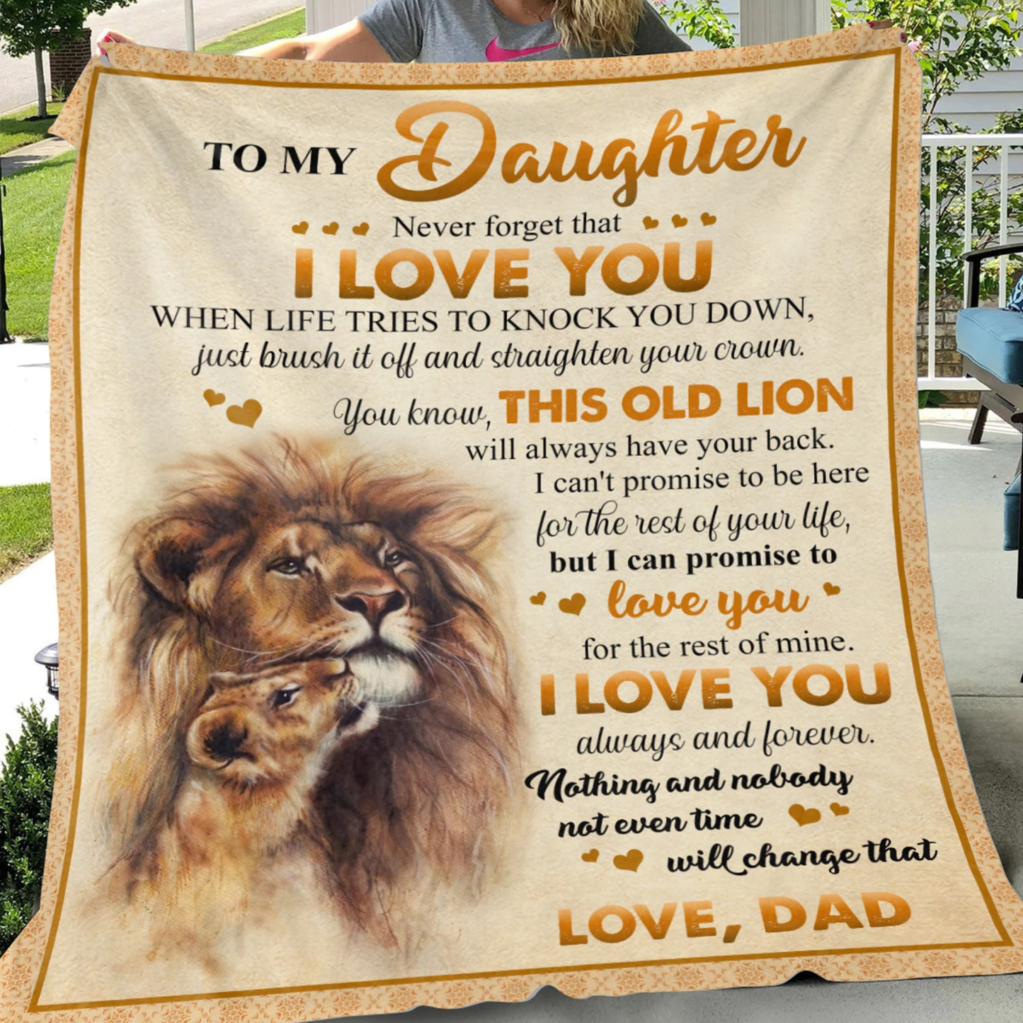 Special Gift For Daughter Blanket - A Gentle Hug From Dad