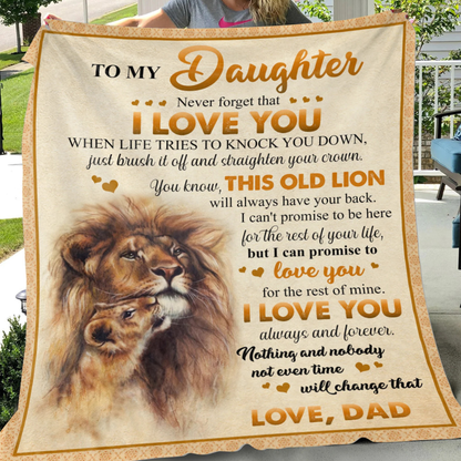Special Gift For Daughter Blanket - A Gentle Hug From Dad