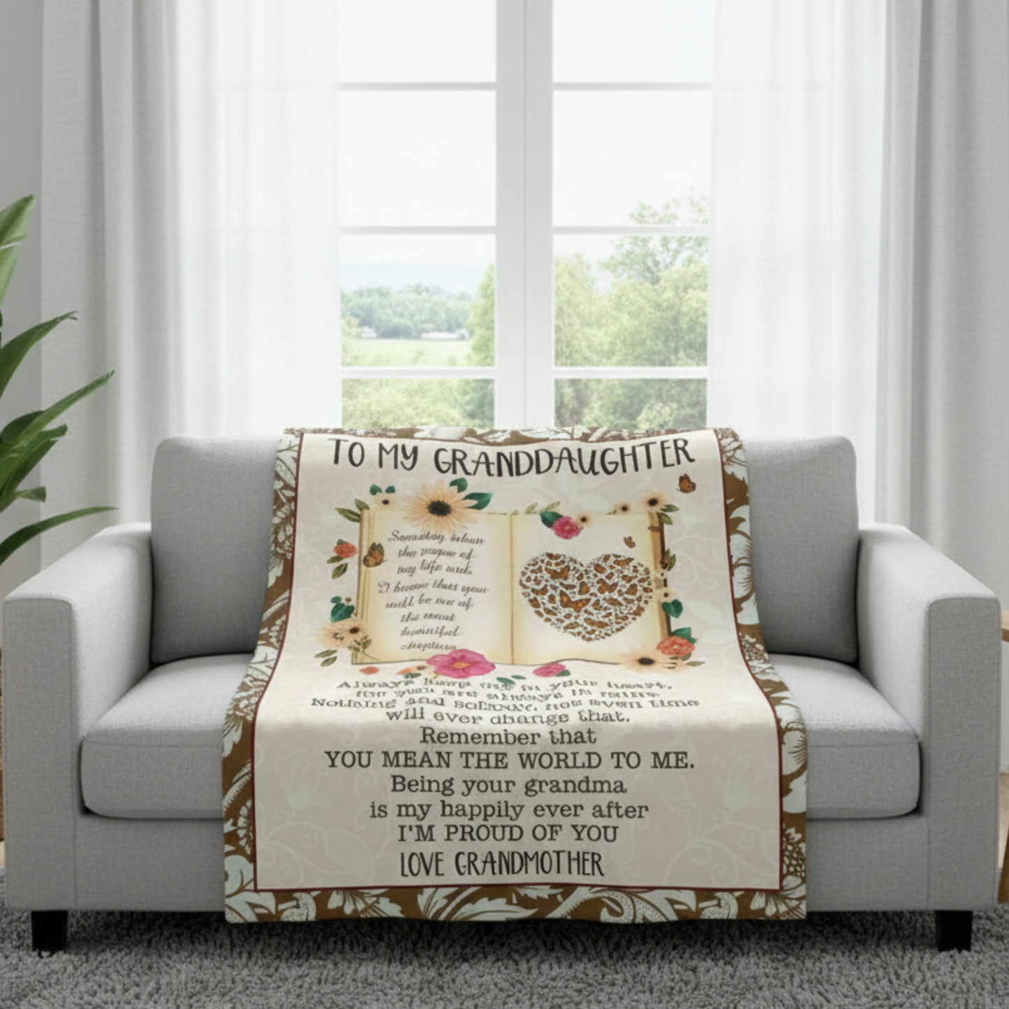 To My Granddaughter Blanket – A Piece of Heart from Grandma