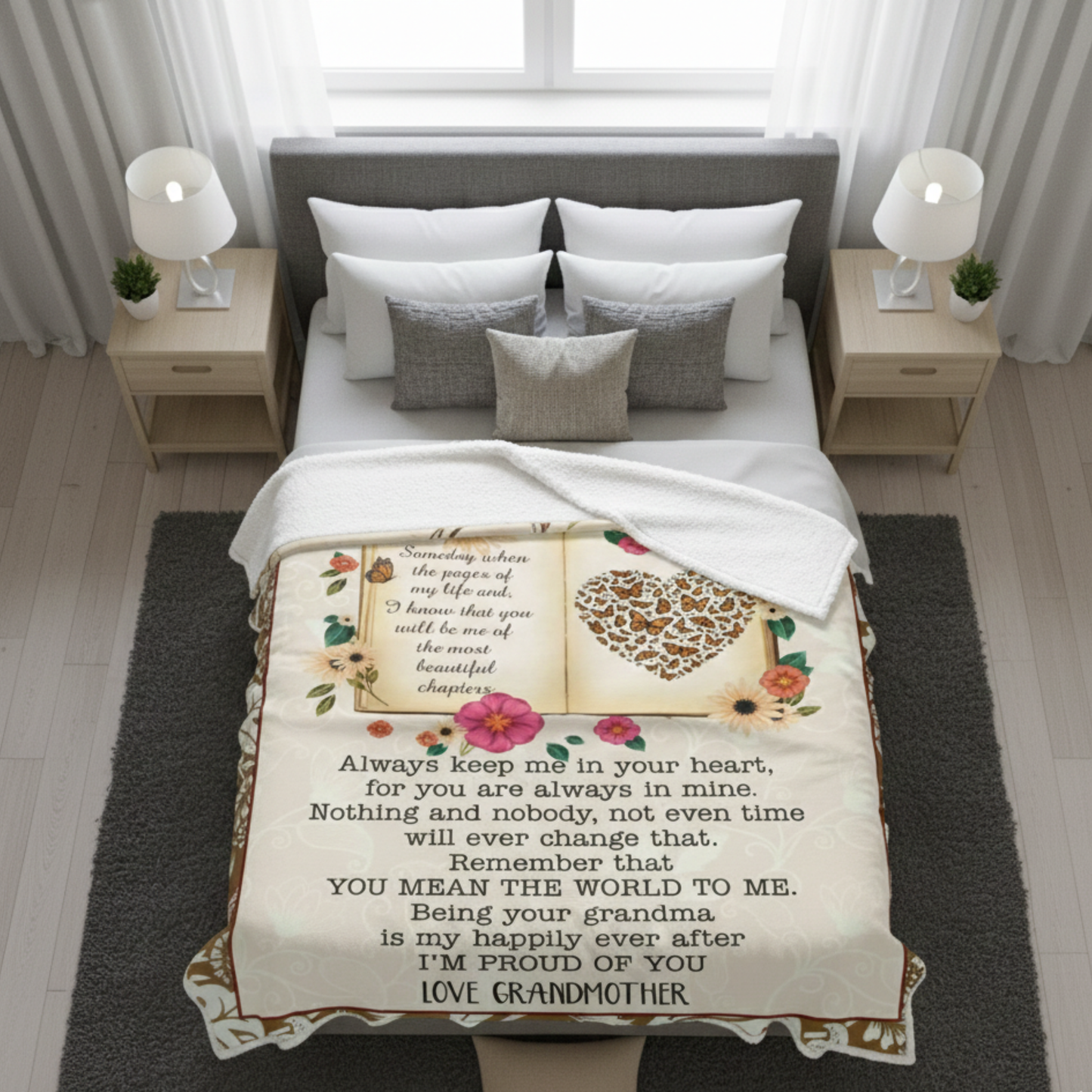 To My Granddaughter Blanket – A Piece of Heart from Grandma