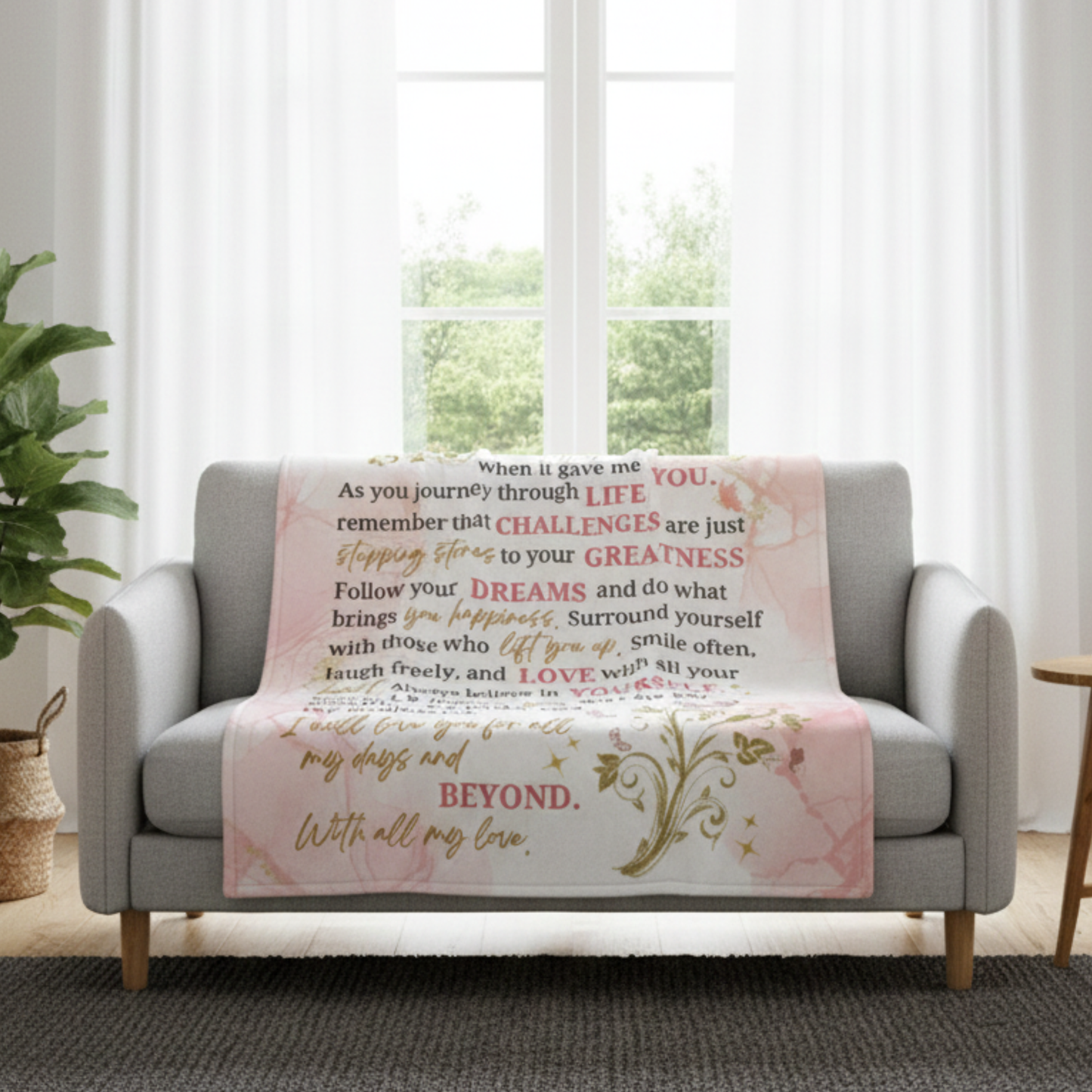 To My Granddaughter Blanket- A Warm Hug from Grandma