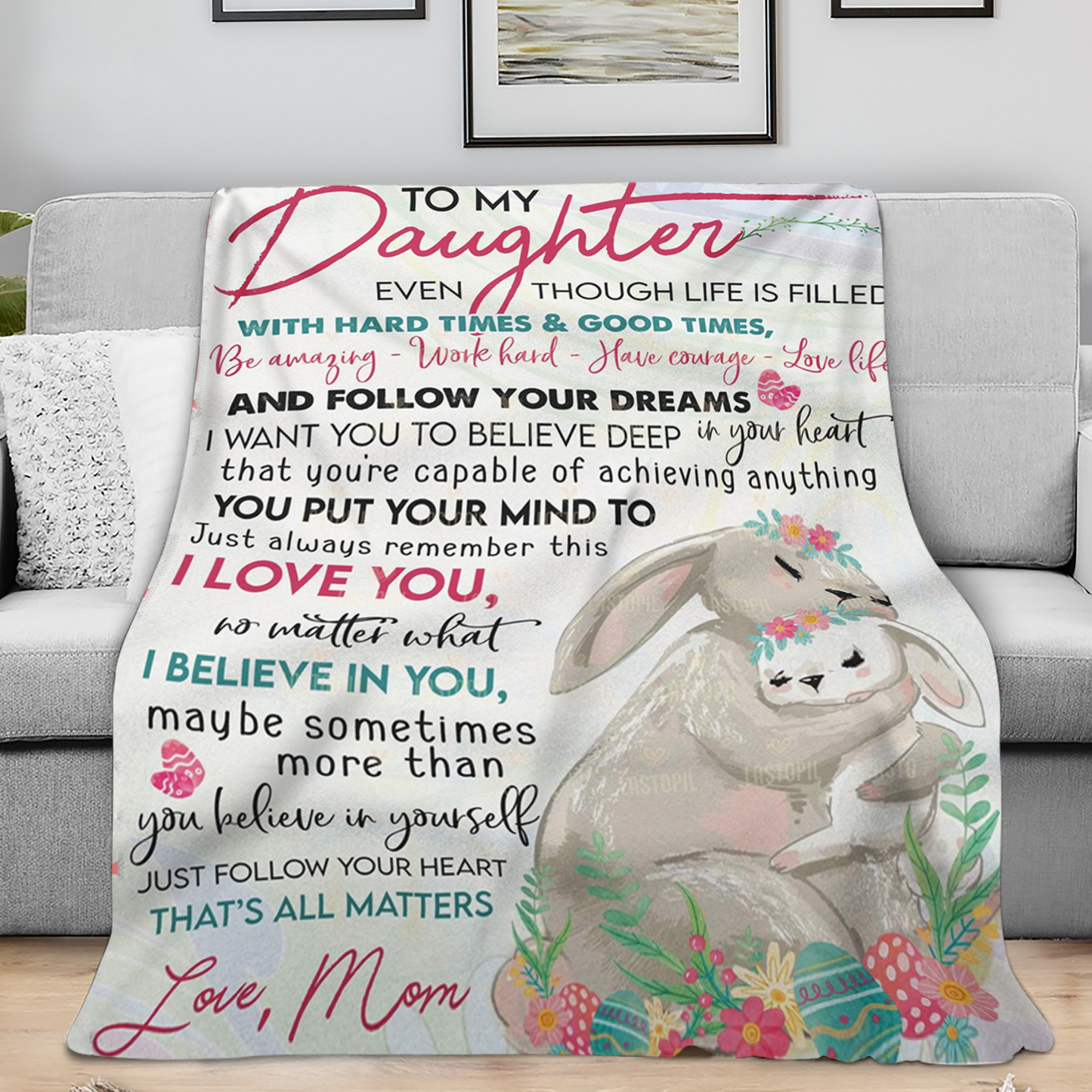 A Blanket Full of Love to Daughter – from Mom