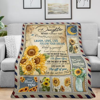 To My Dear Daughter Blanket – Always With You, From Mom