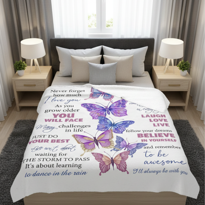 To My Daughter Blanket – Love Beyond Words From Mom