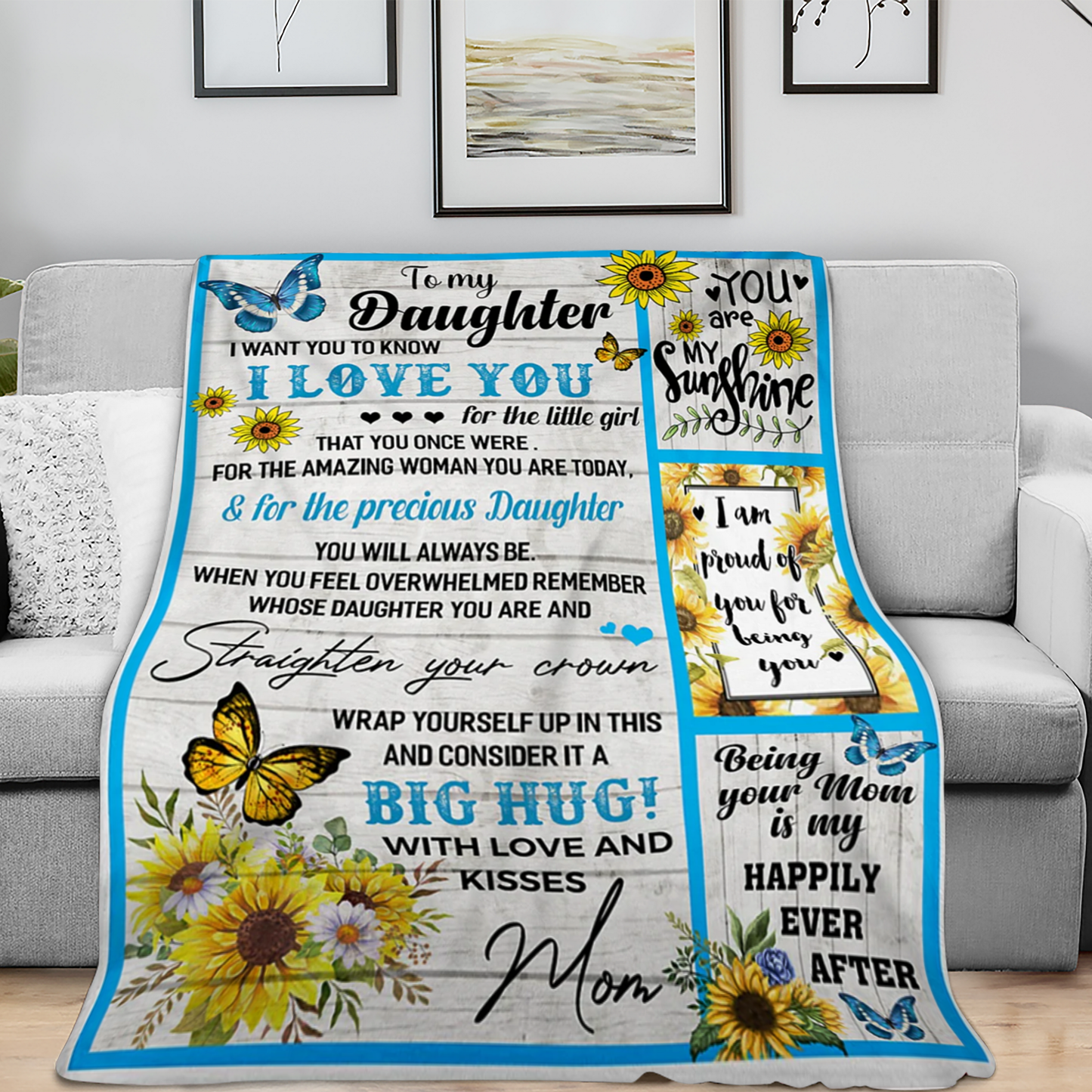 To My Dear Daughter Blanket – Soft as Love, From Mom