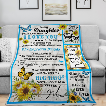 To My Dear Daughter Blanket – Soft as Love, From Mom