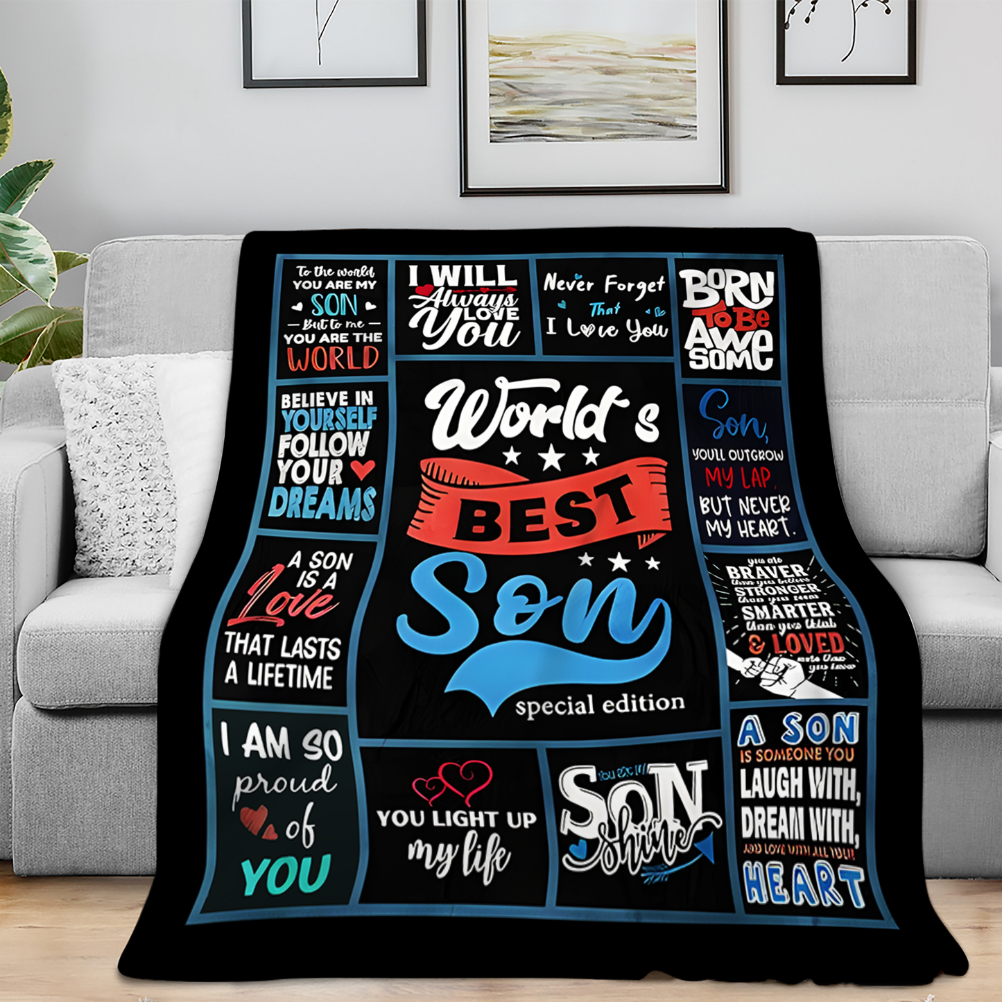 To My Son Blanket – Wrapped in Care, Warmth, and Love from Dad