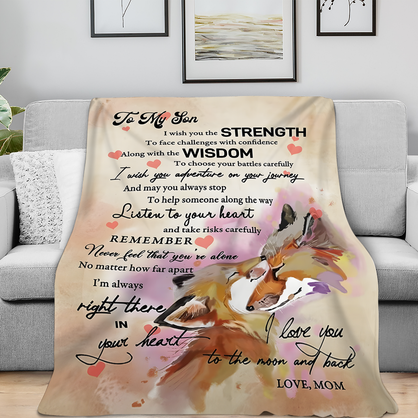 To My Son Blanket – Wrapped in Love, Always from Mom (SKUB12-131)