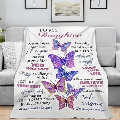 To My Daughter Blanket – Love Beyond Words From Mom
