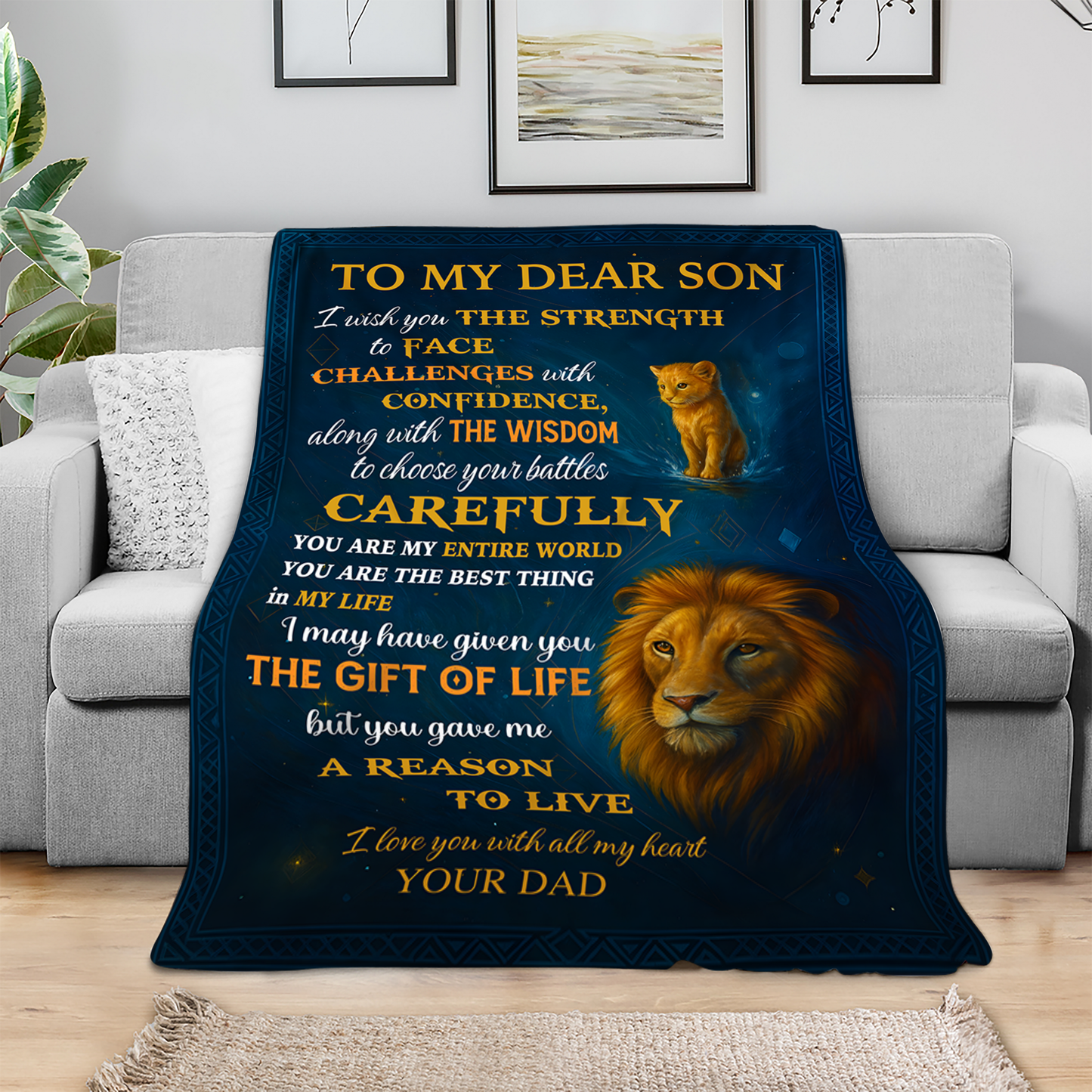 To My Son Blanket – A Hug You Can Hold from Dad