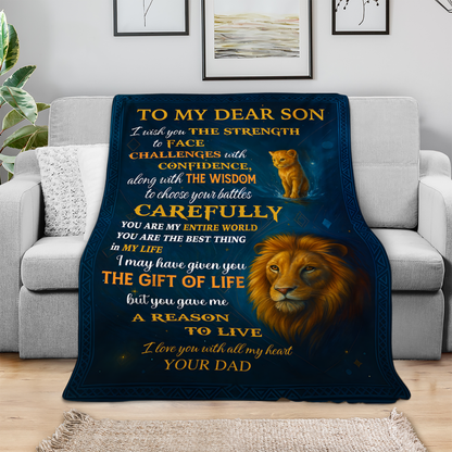 To My Son Blanket – A Hug You Can Hold from Dad