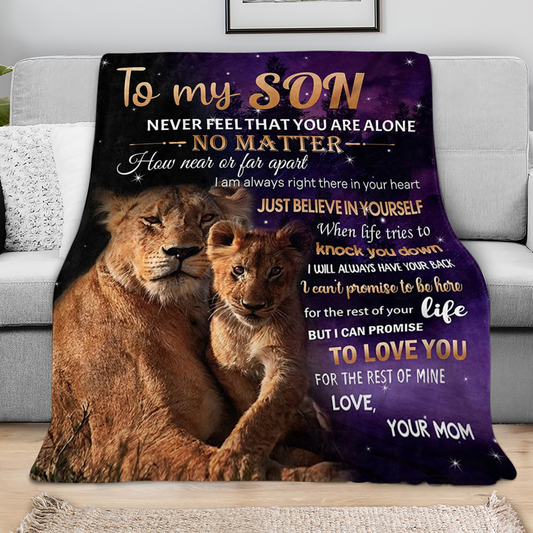 To My Wonderful Son BLANKET – A Message of Love from Mom