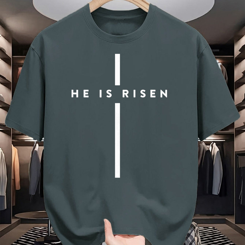 Christian Tee, Christian Faith Unisex T-Shirt/Hoodie/Sweatshirt HLT00 - He Is Risen Cross Jesus Easter Day Christmas Christians T-Shirt