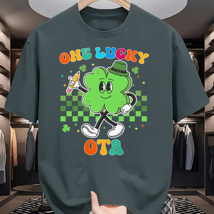Patrick Day Shirts for Family, Funny Patrick Day shirts, st patrick's day Unisex T-Shirt/Hoodie/Sweatshirt HLT00 - Vintage One Lucky OTA St Patrick Day School Assistant T-Shirt