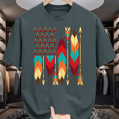Native American T-Shirts, Vintage Native American Unisex T-Shirt/Hoodie/Sweatshirt HLT00 - Native American Flag - Pride Month Indigenous People Veteran