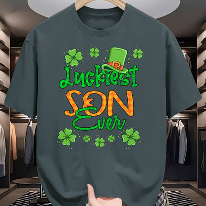 Patrick Day Shirts for Family, Funny Patrick Day shirts, st patrick's day Unisex T-Shirt/Hoodie/Sweatshirt HLT00 - Boy St Patrick Day Luckiest Son Ever St Patricks Day T-Shirt